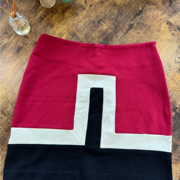 Color block Red, Black, and White Women's Skirt sz6 retro 70’s - Picture 3 of 12